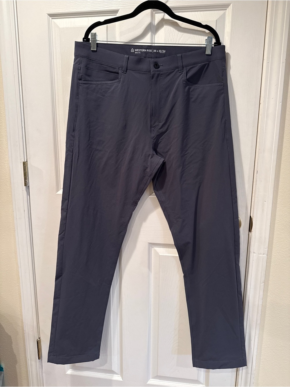 Western Rise Mens Evolution Pant Slim Fit in Blue Gray (36/Regular inseam 32/34)